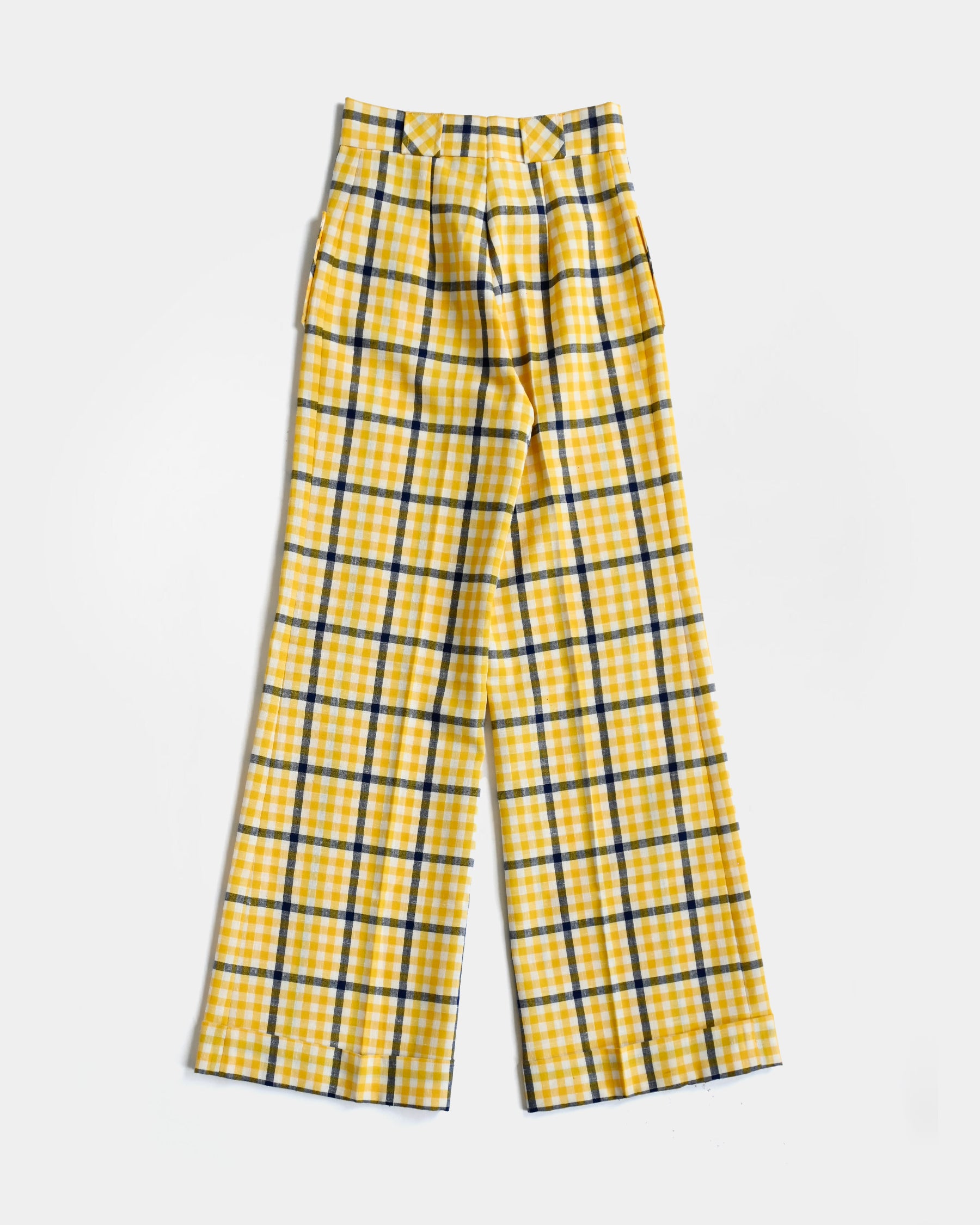 70S Plaid Flare Pants