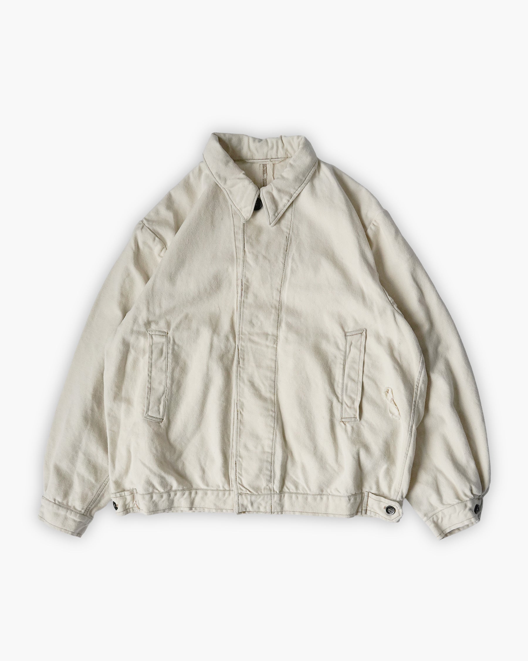 Cotton Work Soft Jacket - White