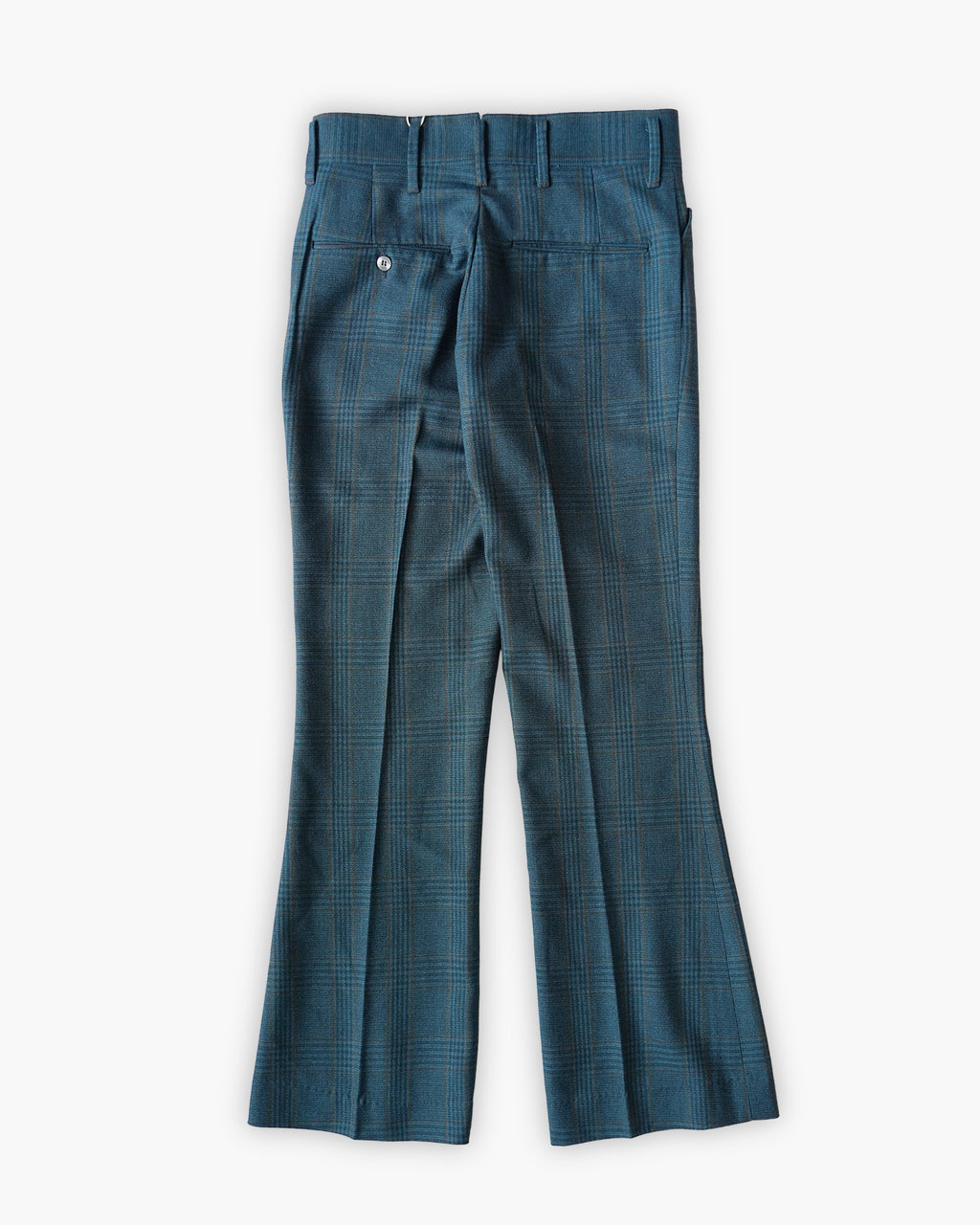 80's Plaid Flared Trousers