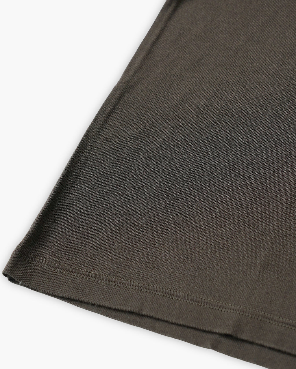 100% Washable Silk Tee S/S - Charcoal Brown