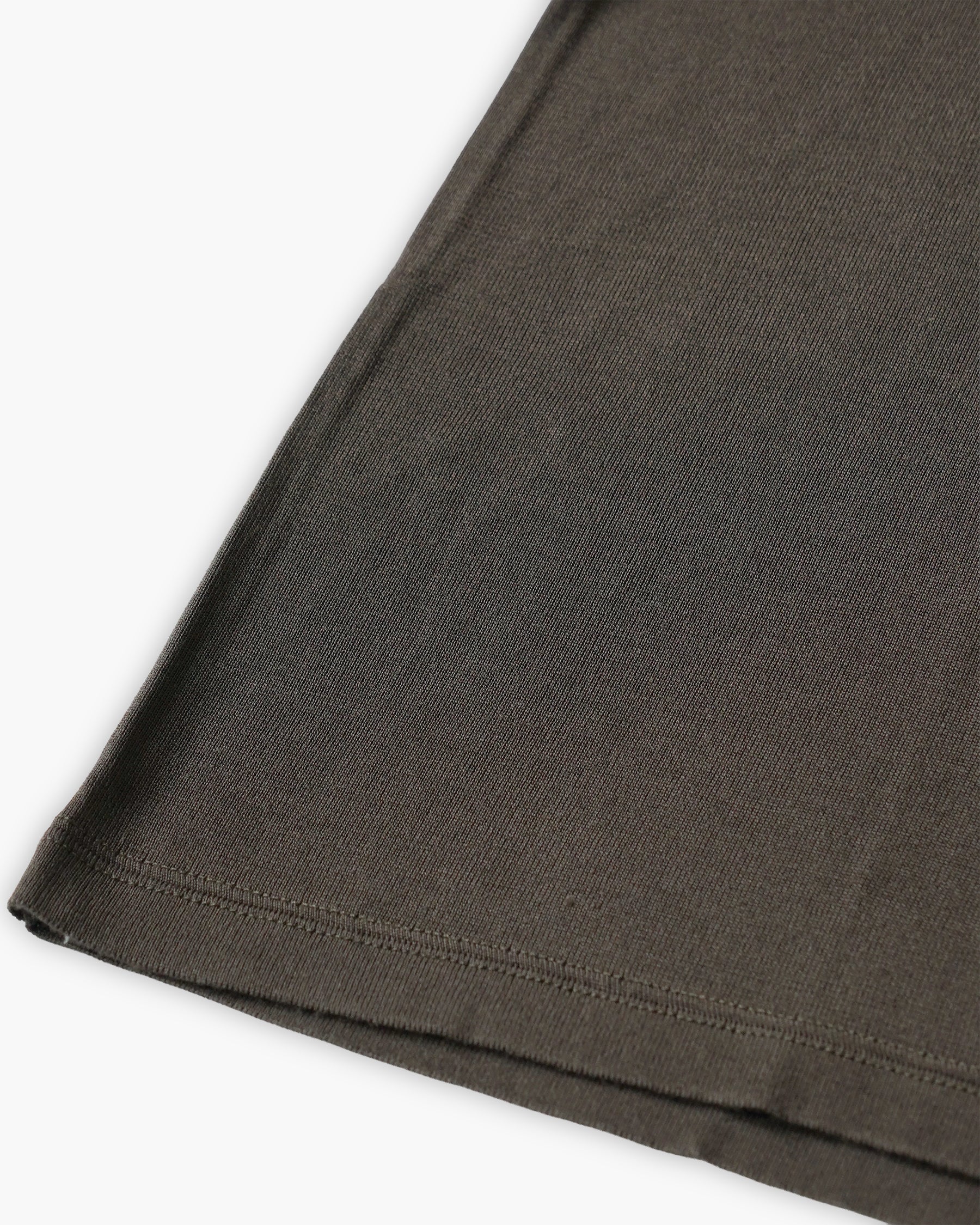 100% Washable Silk Tee S/S - Charcoal Brown