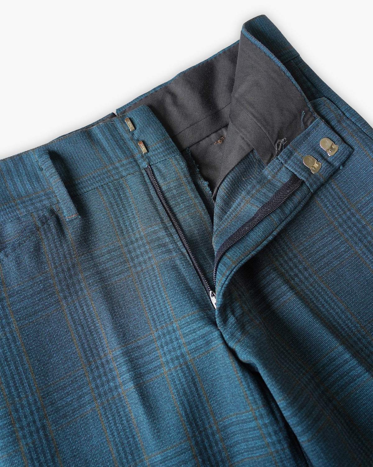 80's Plaid Flared Trousers