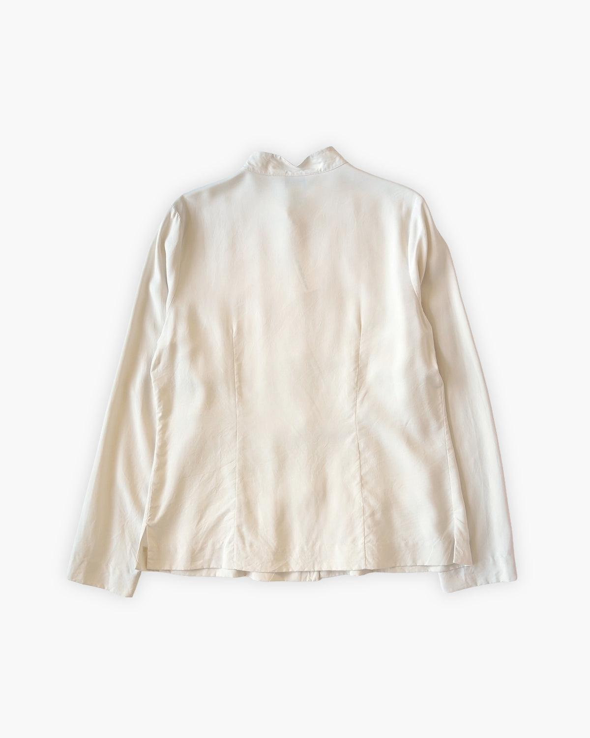 100% Silk Stand Collar Blouse