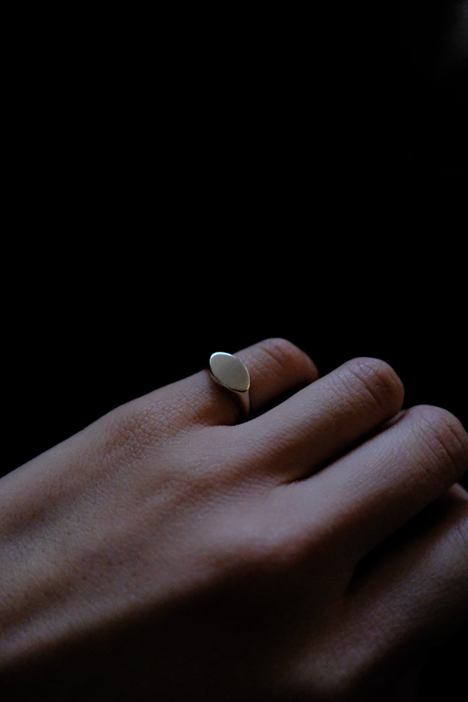 Signet Ring - Silver (Oval) 5,9,11号