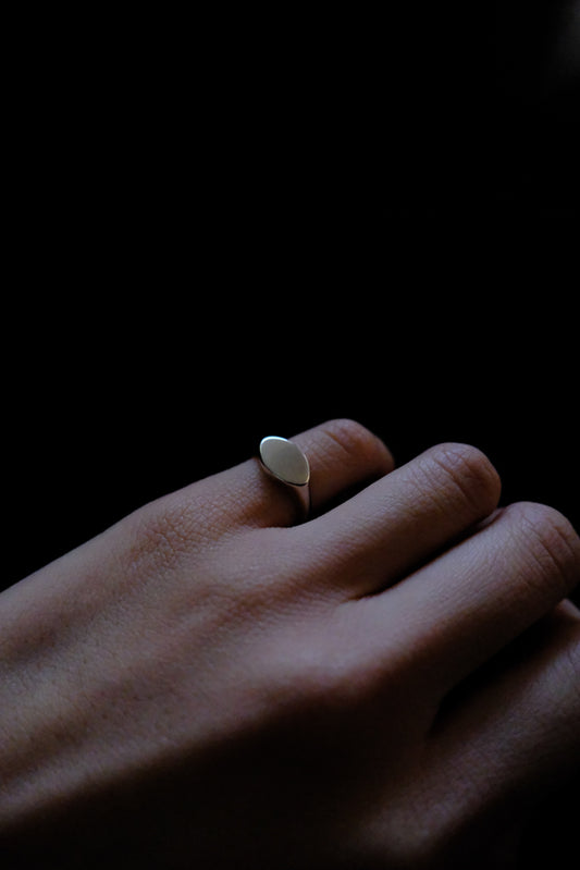 Signet Ring - Silver (Oval) 5,9,11号