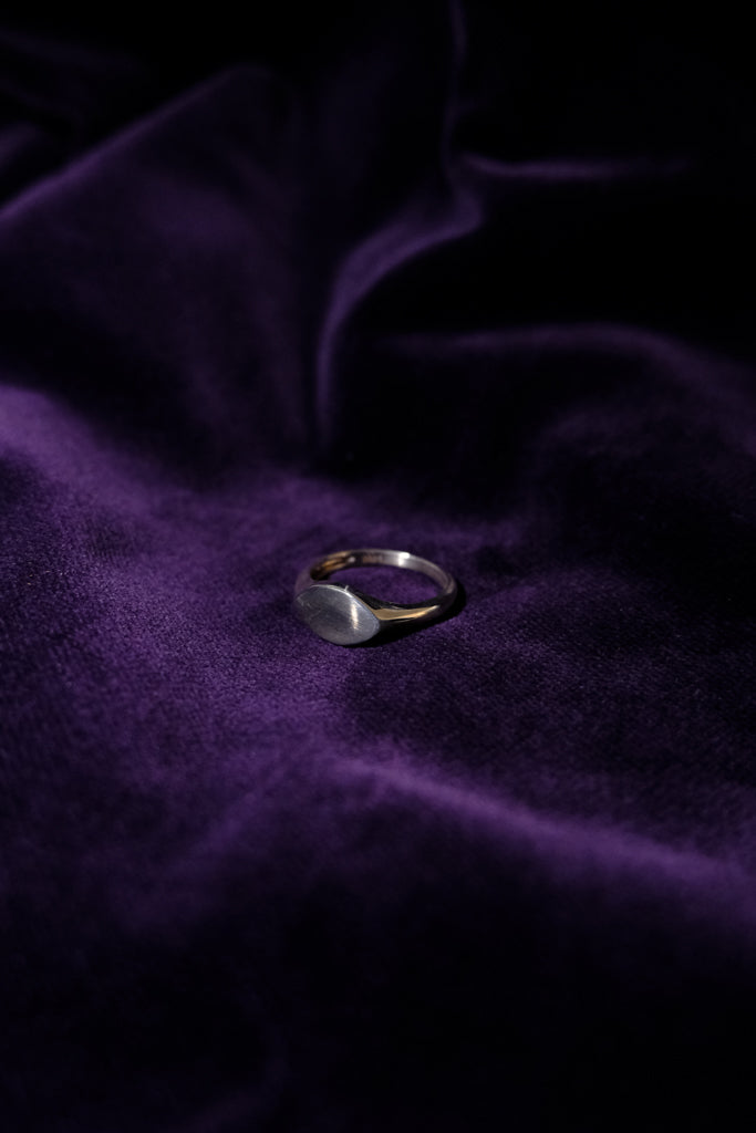 Signet Ring - Silver (Oval) 5,9,11号