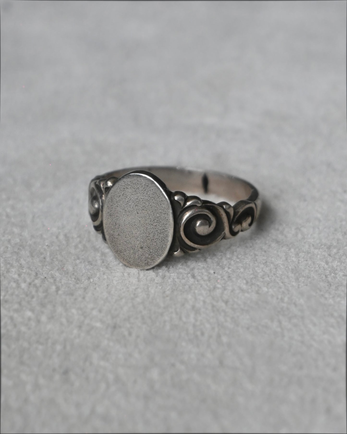 Signet Silver Ring - 17号