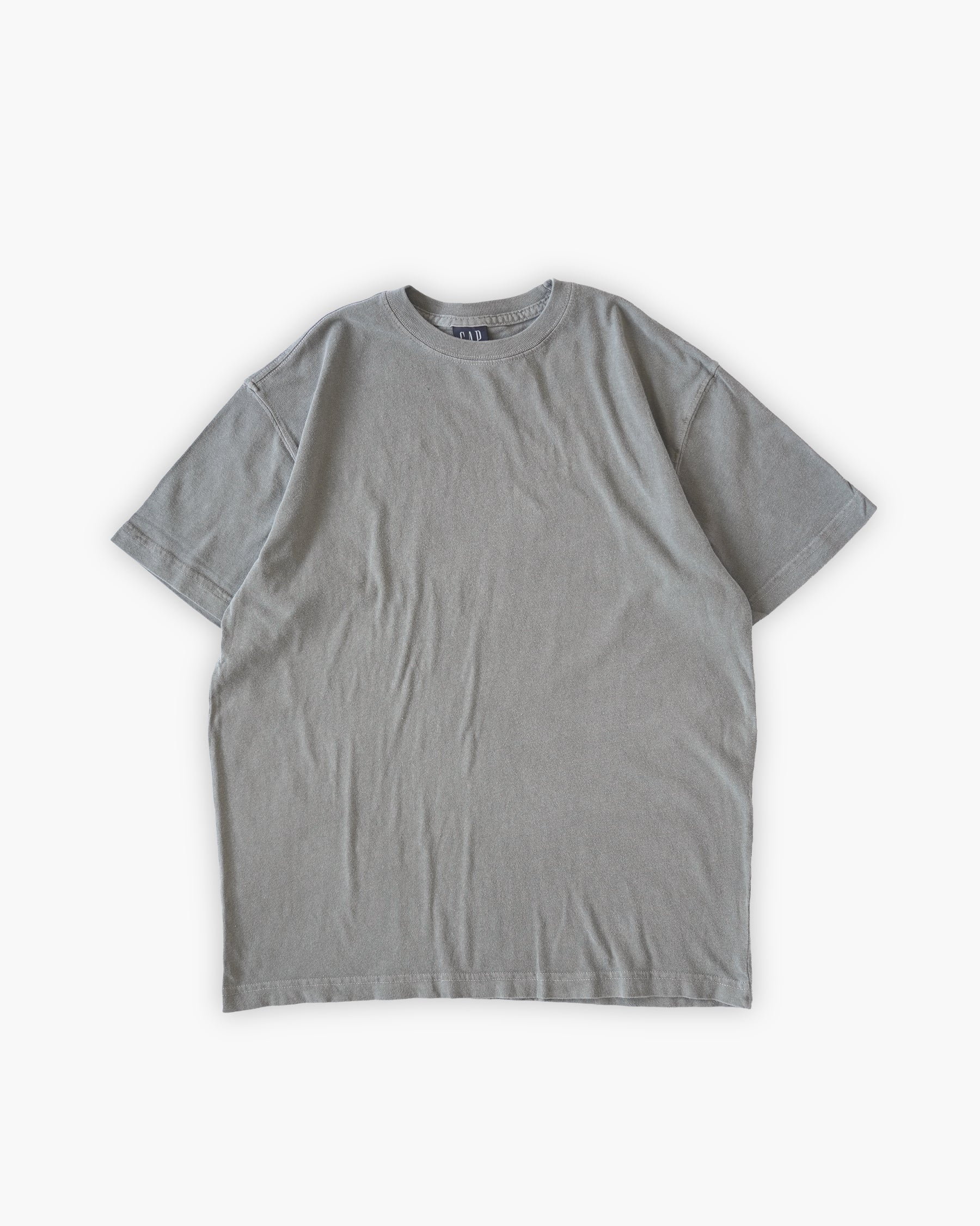 "GAP" Sand Color Pigment Washed Tee - Light Green