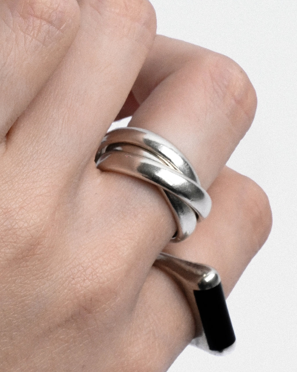 Interlocking Band Ring - 10号