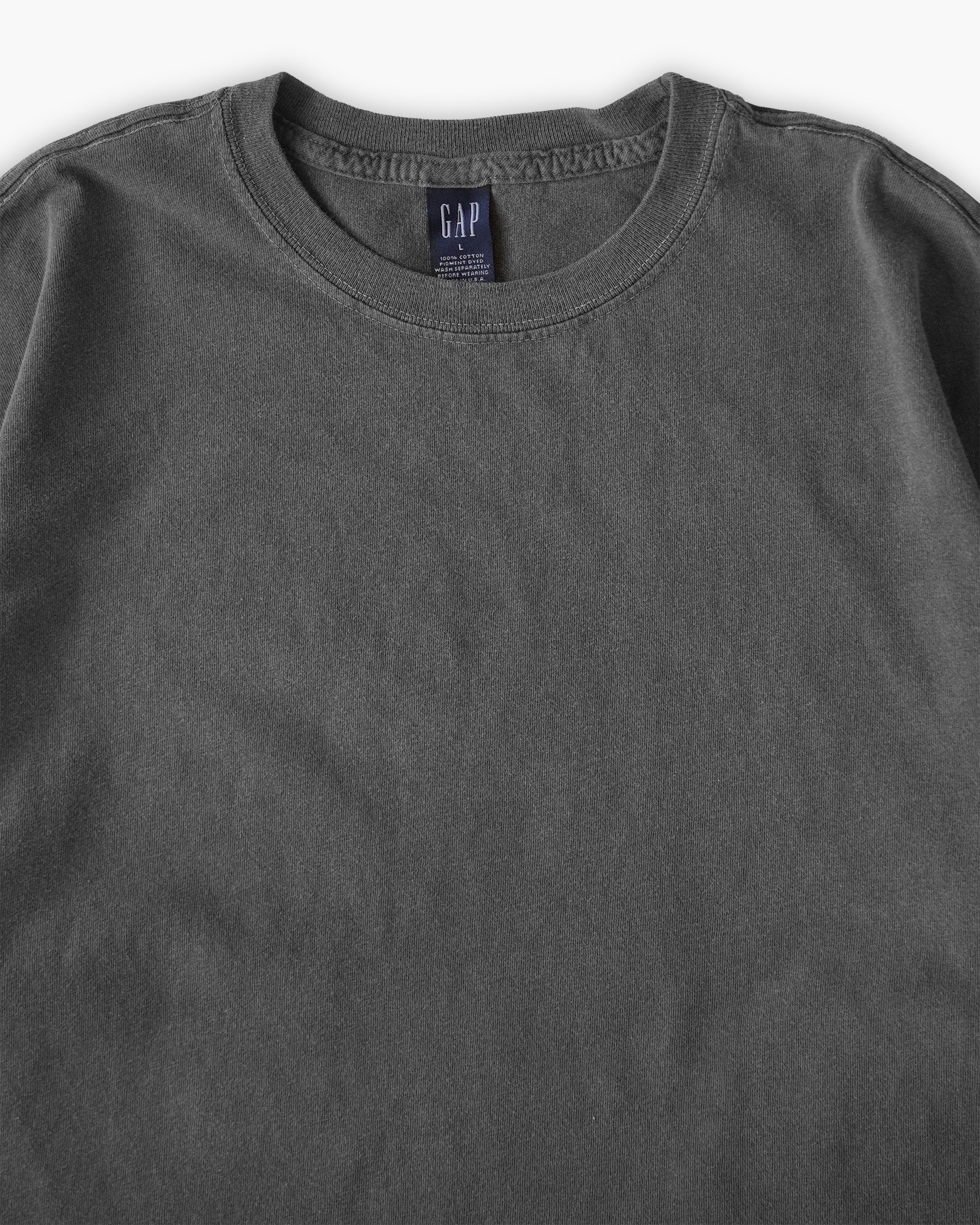 "GAP" Sand Color Pigment Washed Tee - Gray