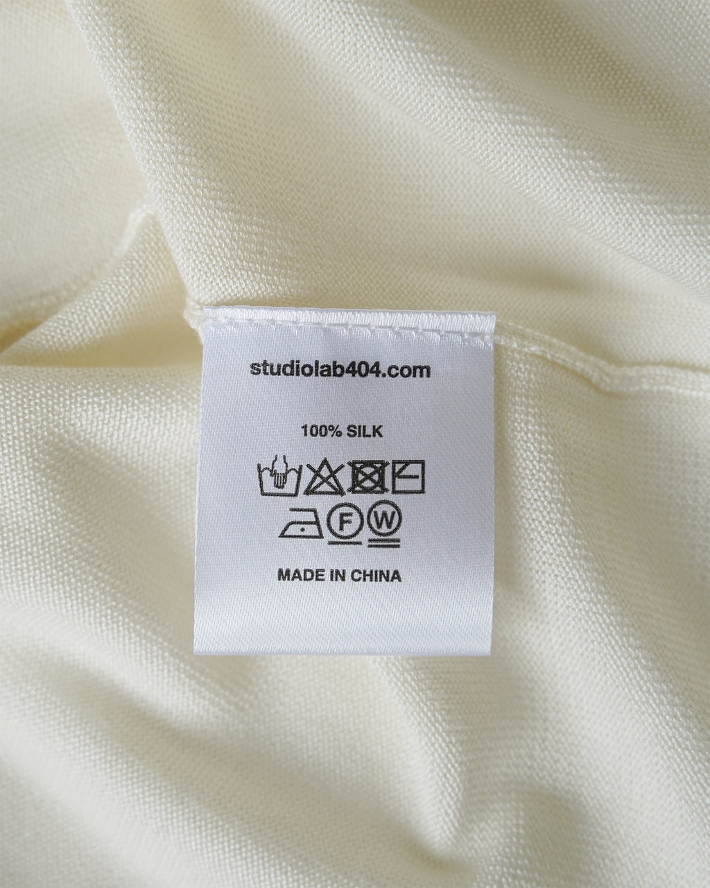 100% Washable Silk Tee S/S - Ivory