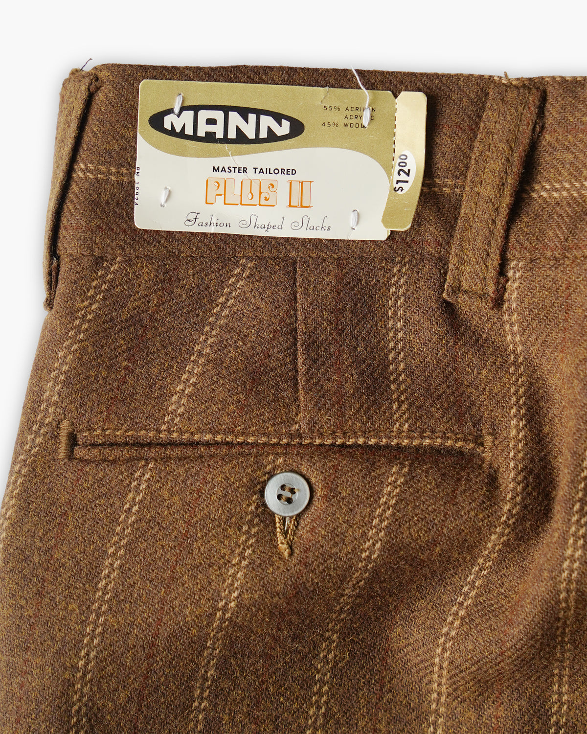 Wool Blend Stripe Flared Trousers