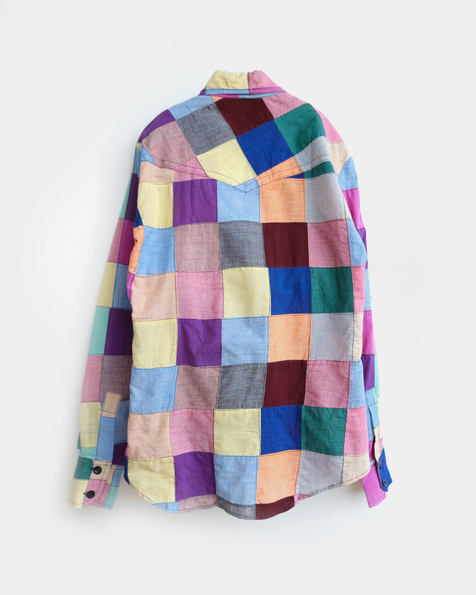 70's Madras Patchwork Shirt
