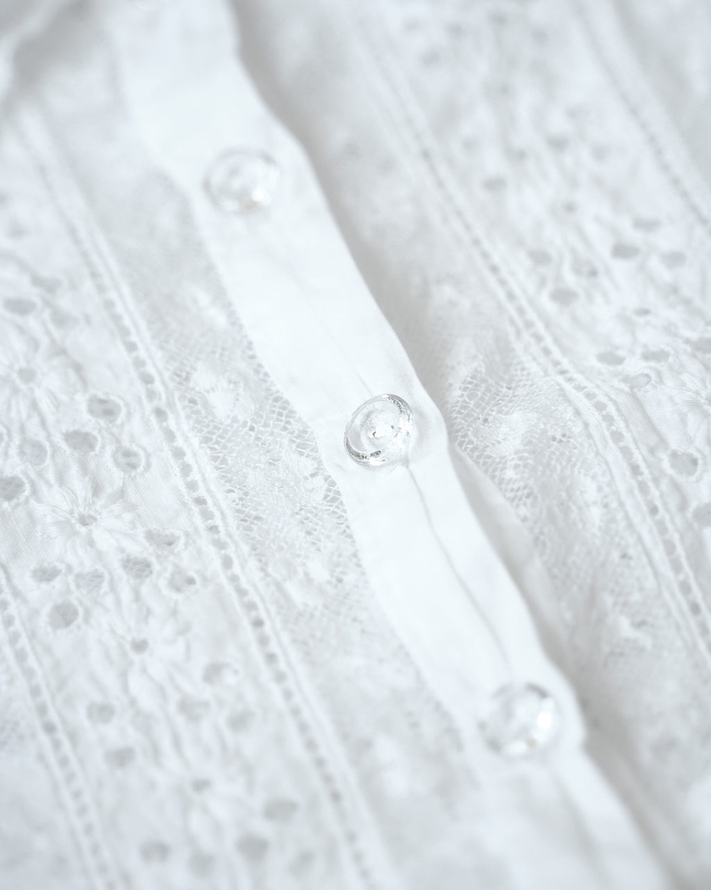 Eyelet Cotton Lace Blouse Made in France