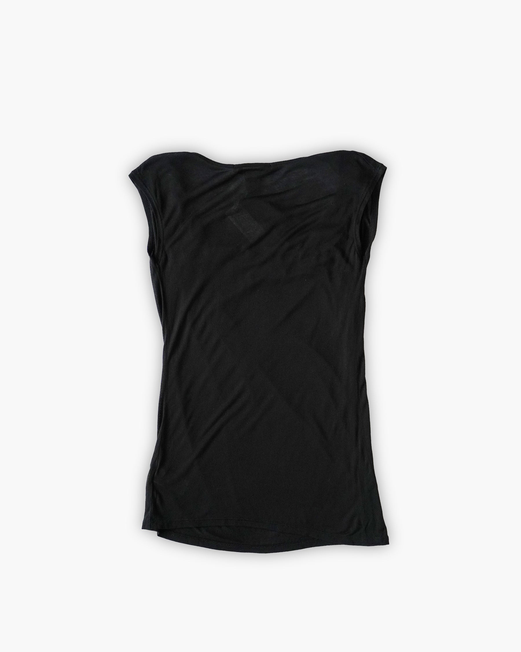 Tencel Draped Cap Sleeve Top