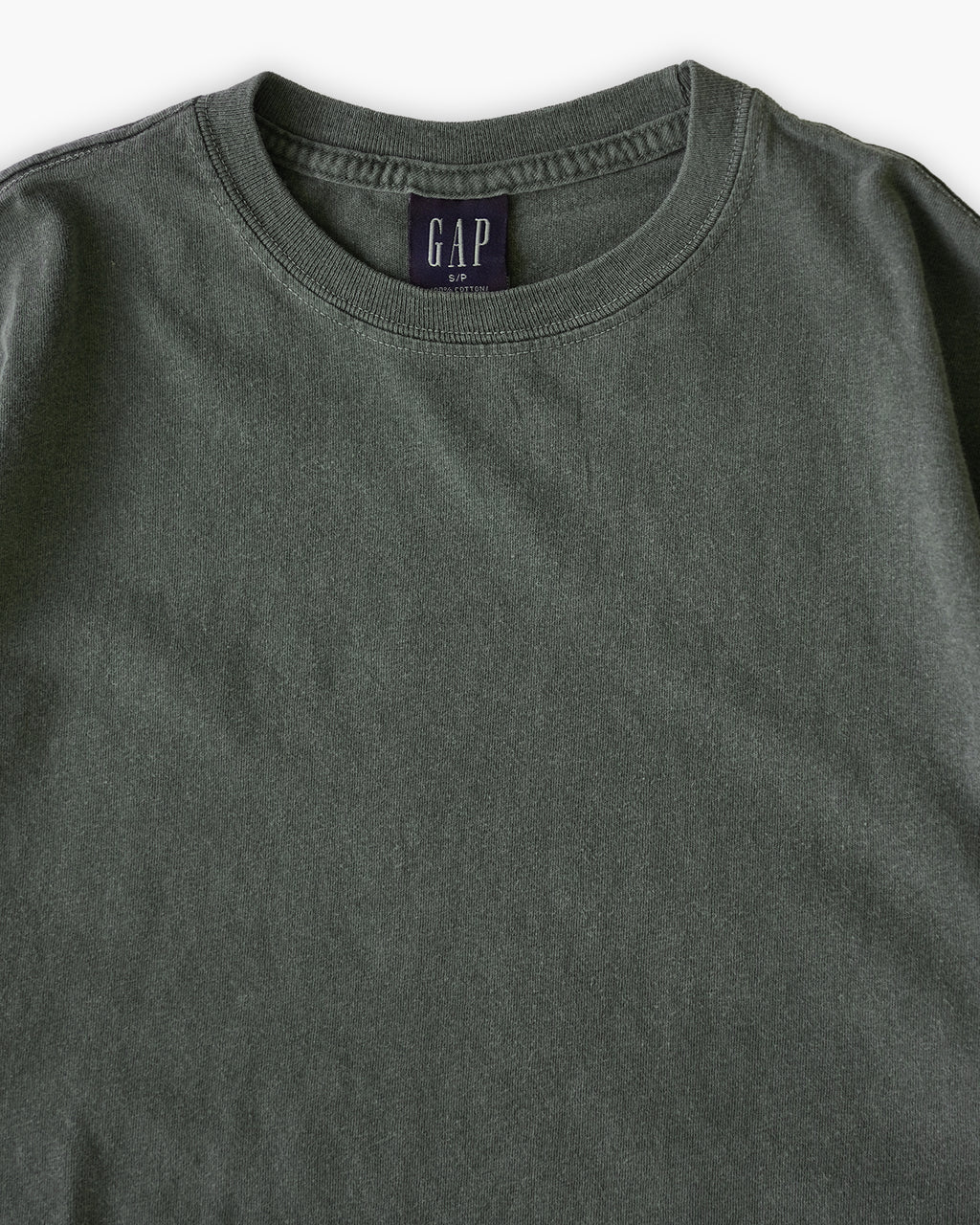 "GAP" Sand Color Pigment Washed Tee - Khaki