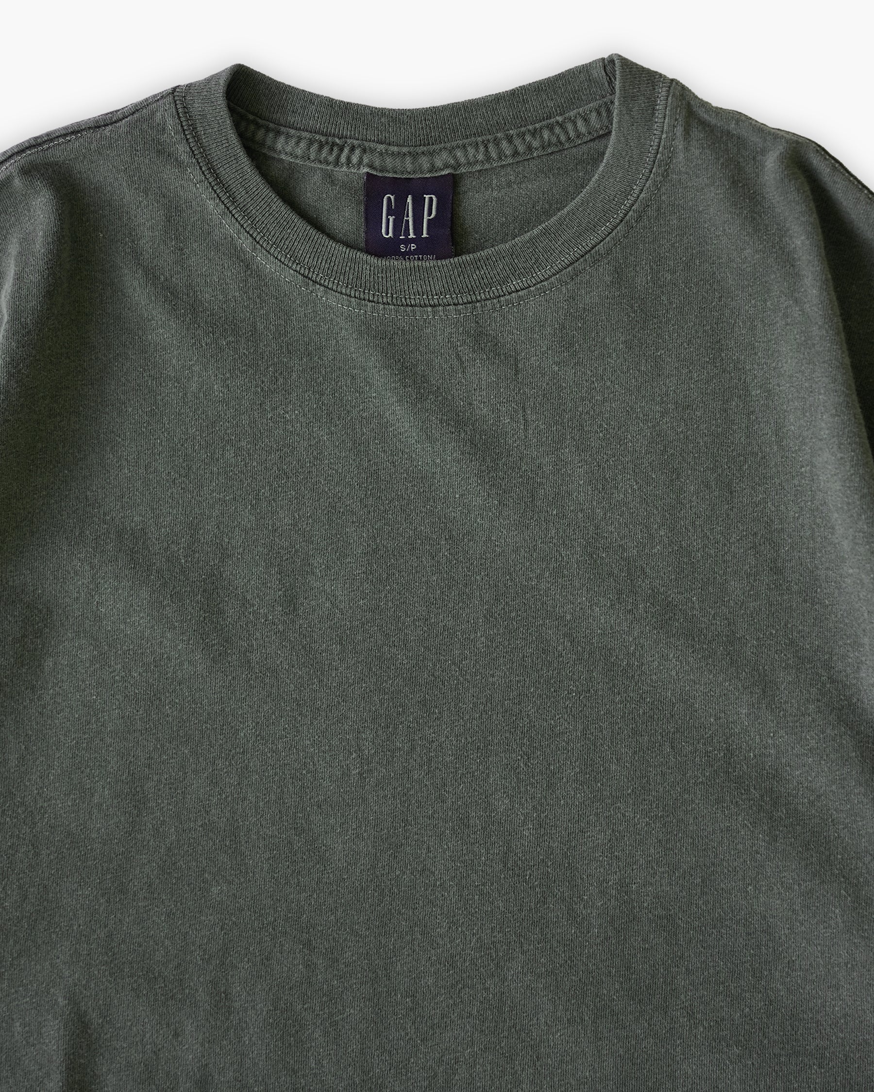 "GAP" Sand Color Pigment Washed Tee - Khaki