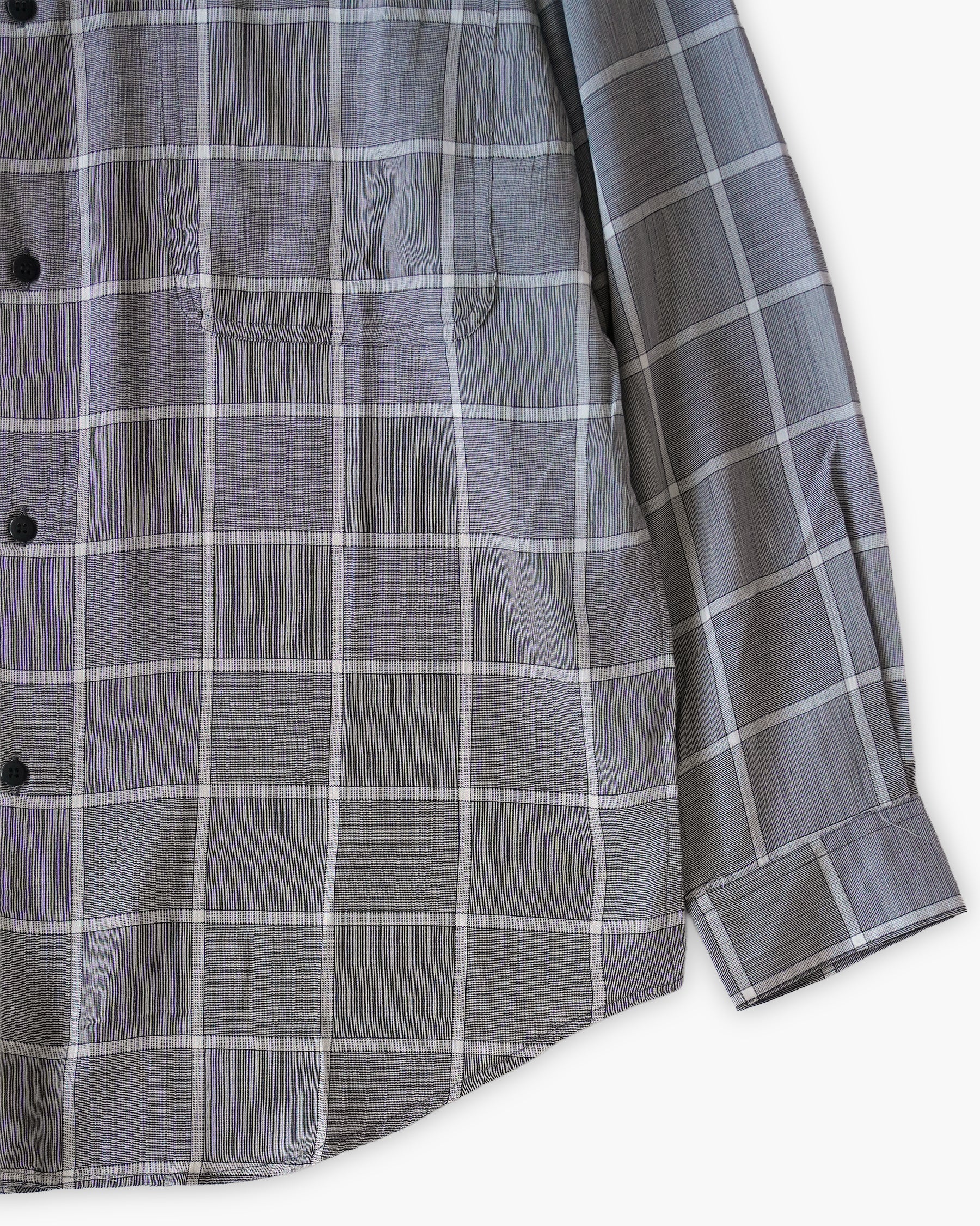 "GOOUCH" 100% Viscose Sheer L/S Shirt