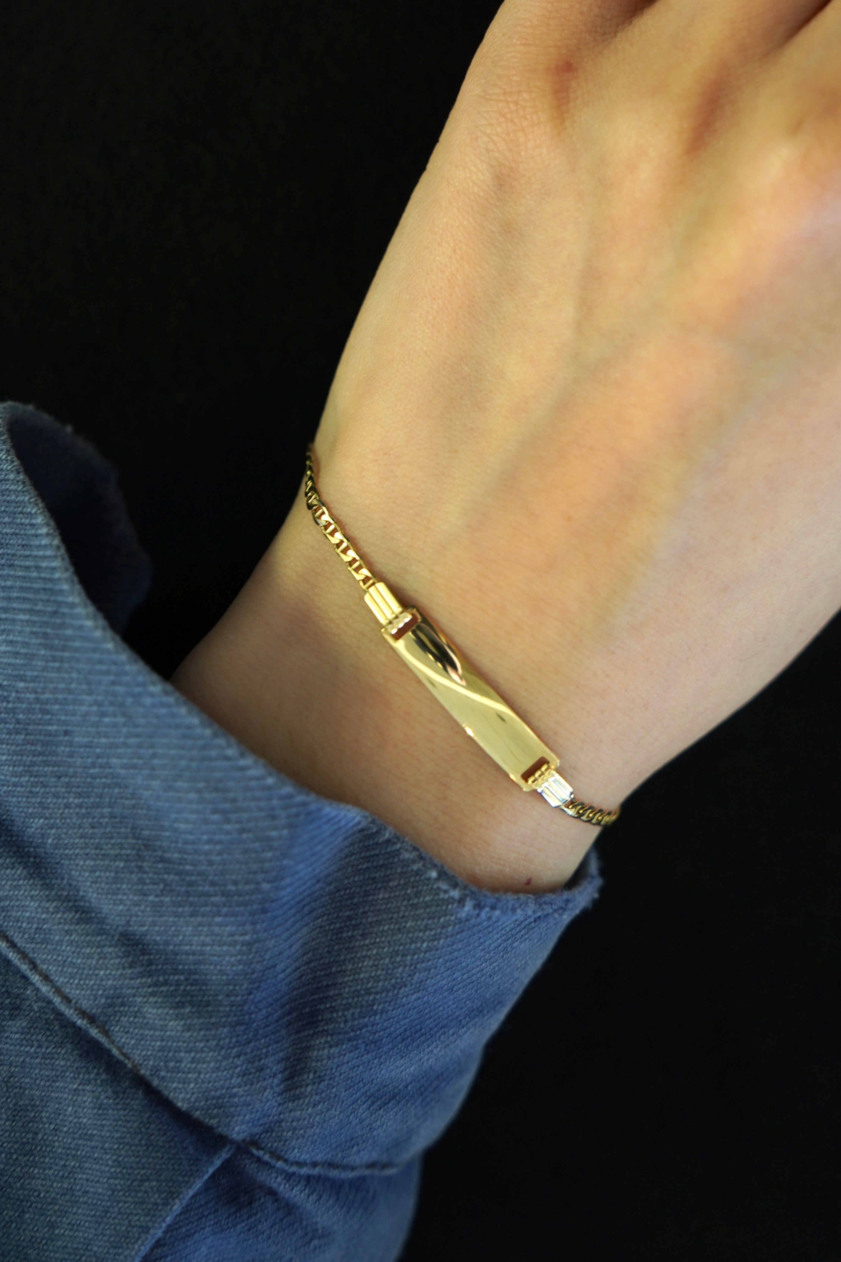 14K Gold ID Bracelet (GDB-26013)
