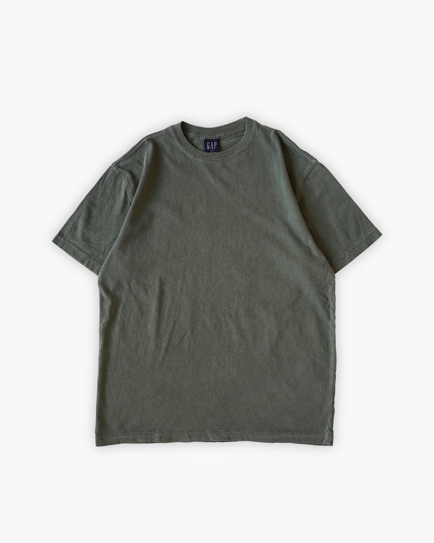 "GAP" Sand Color Pigment Washed Tee - Khaki