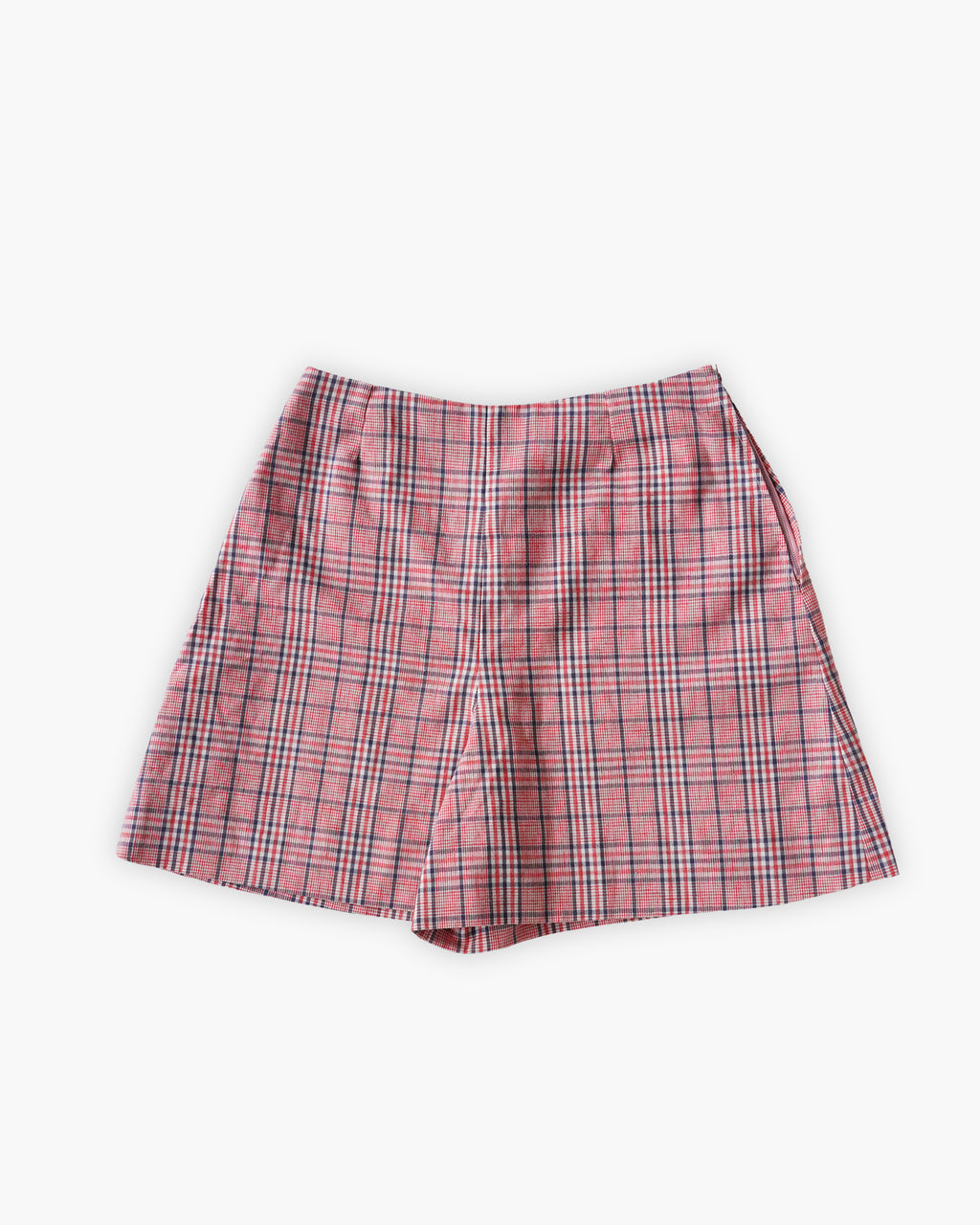 Plaid Pleated Shorts