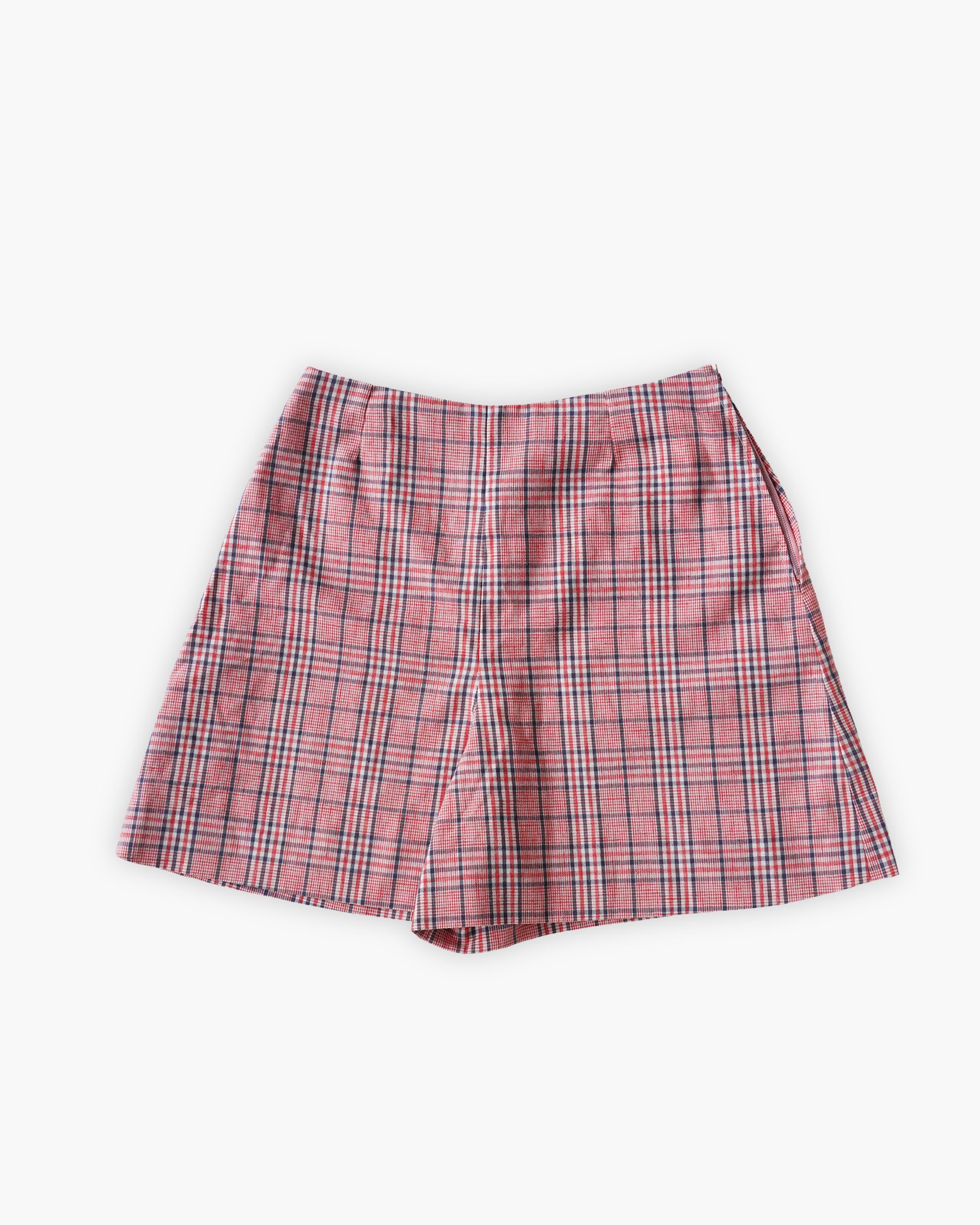 Plaid Pleated Shorts