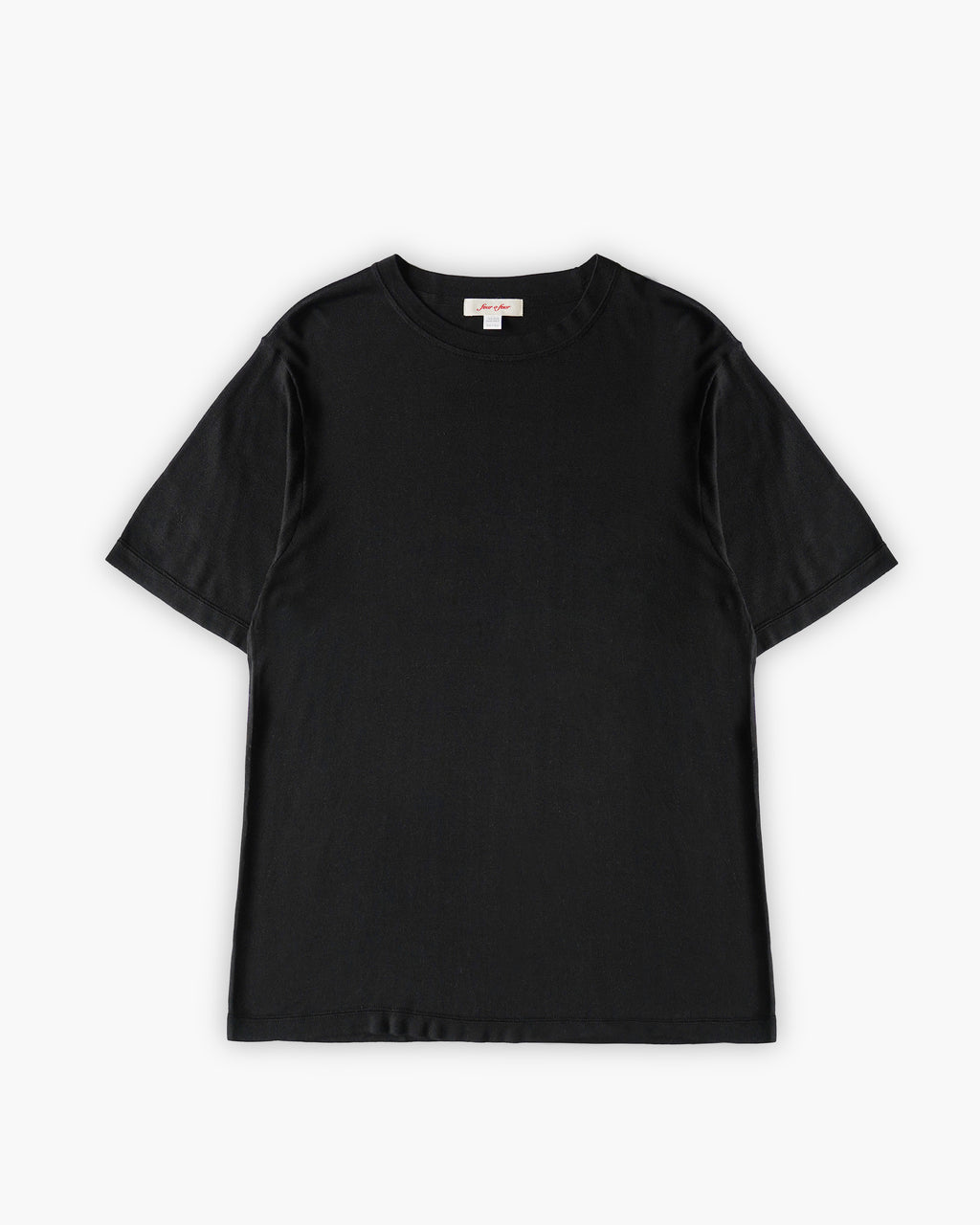 100% Washable Silk Tee S/S - Black