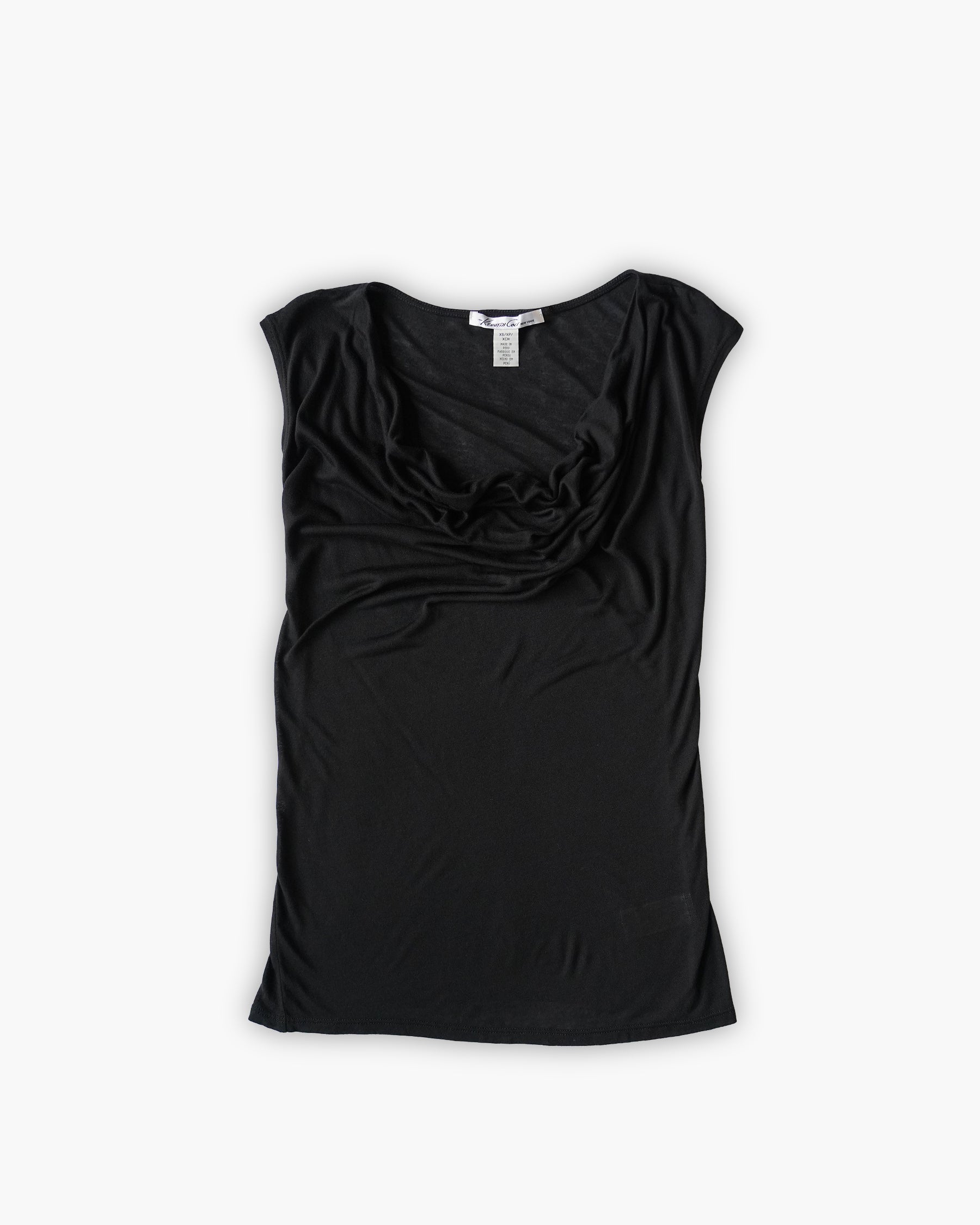 Tencel Draped Cap Sleeve Top