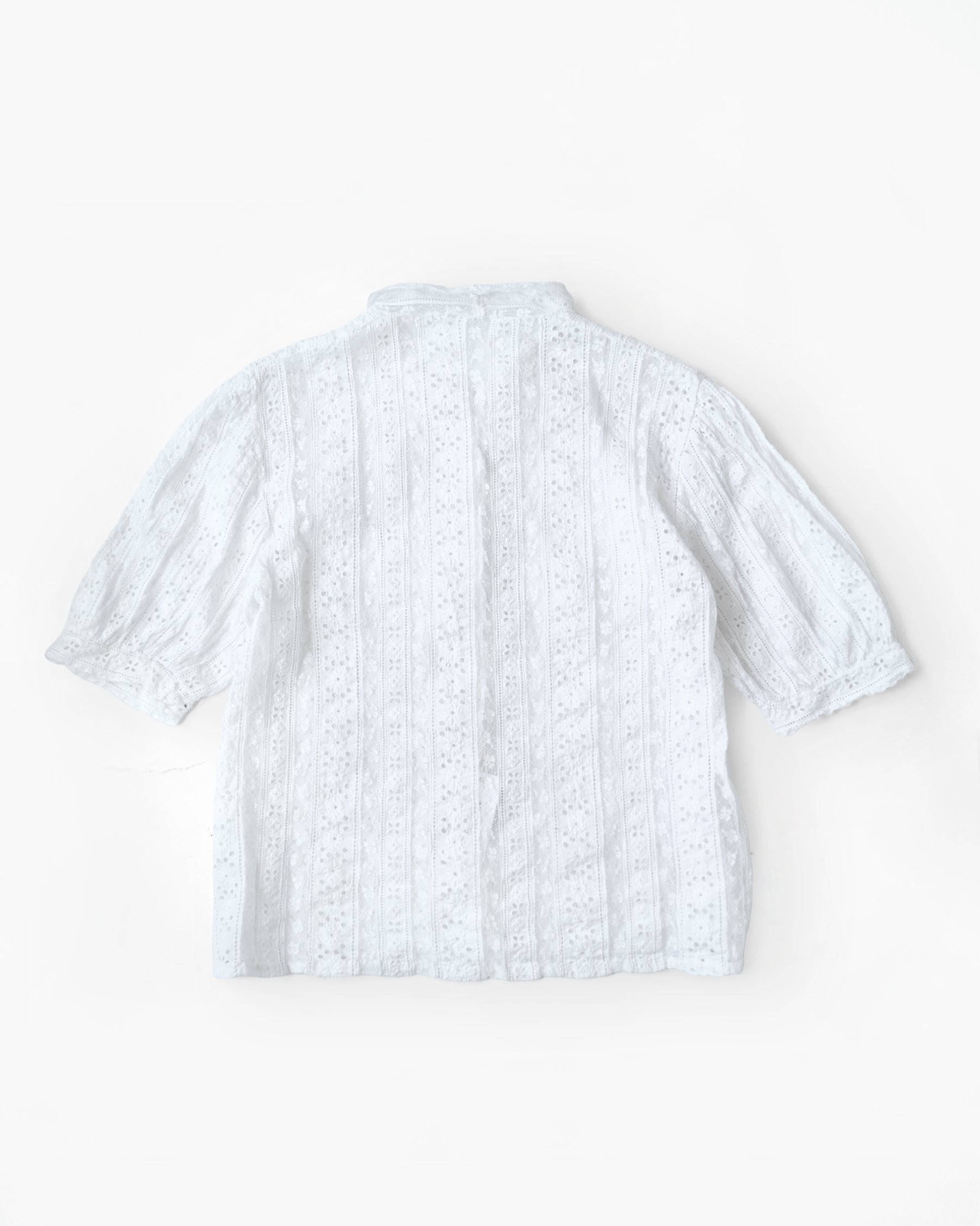 Eyelet Cotton Lace Blouse Made in France