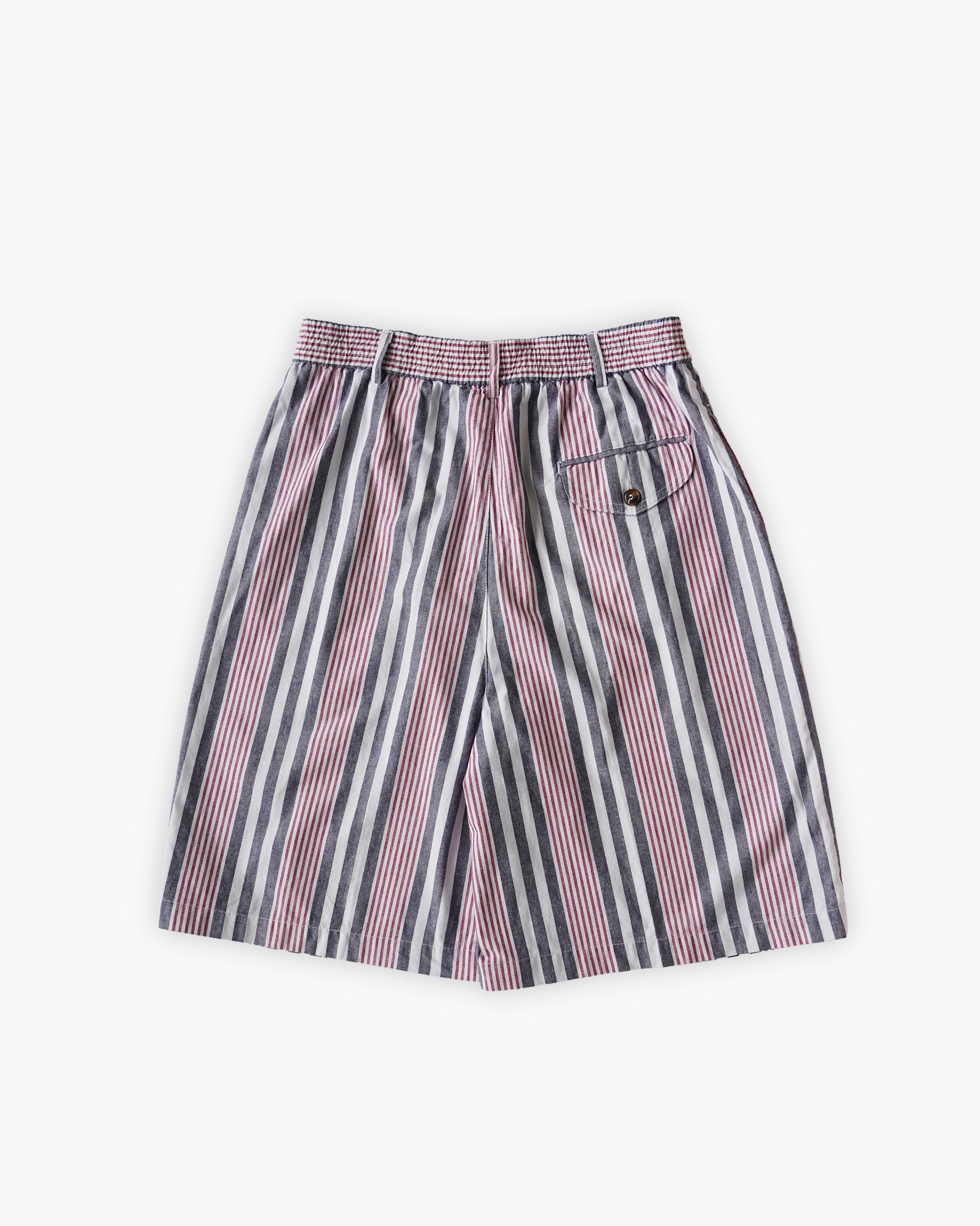 Multi Stripe Pleated Shorts