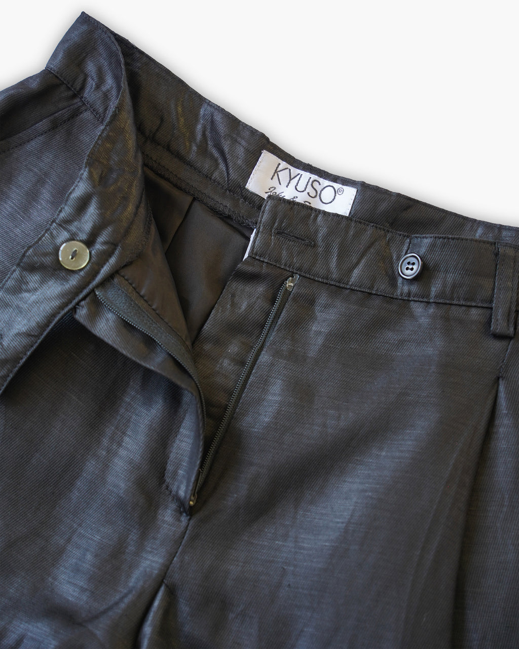 Linen Blend Shiny Shorts