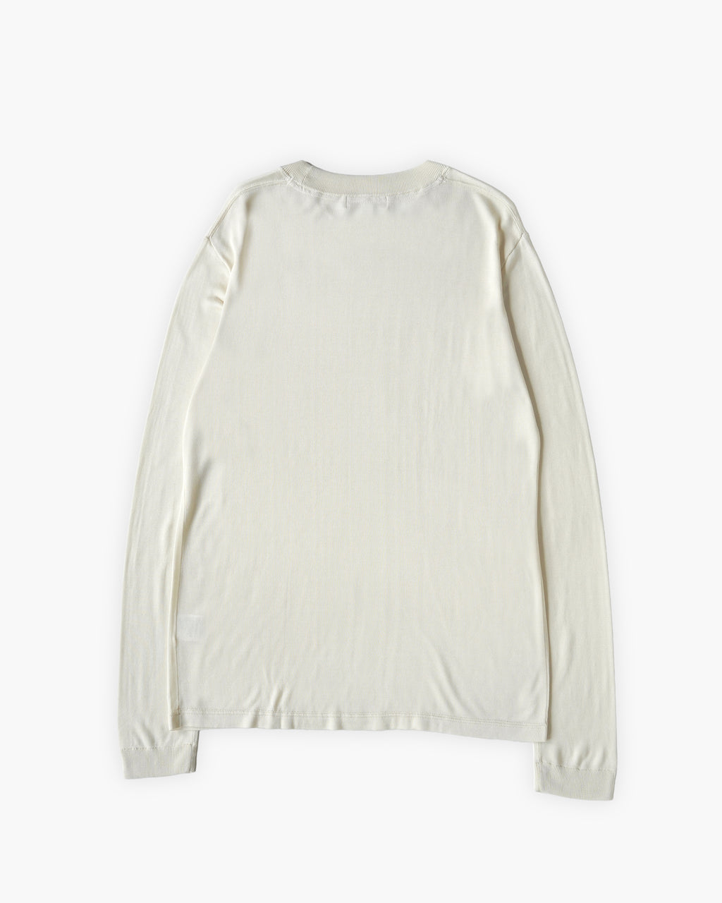 100% Washable Silk Tee L/S - Ivory