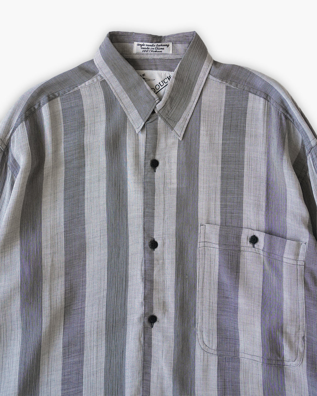 "GOOUCH" 100% Viscose Sheer L/S Shirt