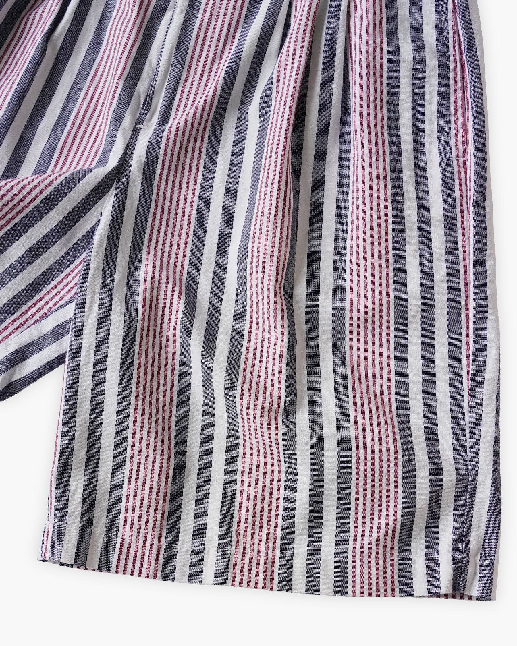 Multi Stripe Pleated Shorts