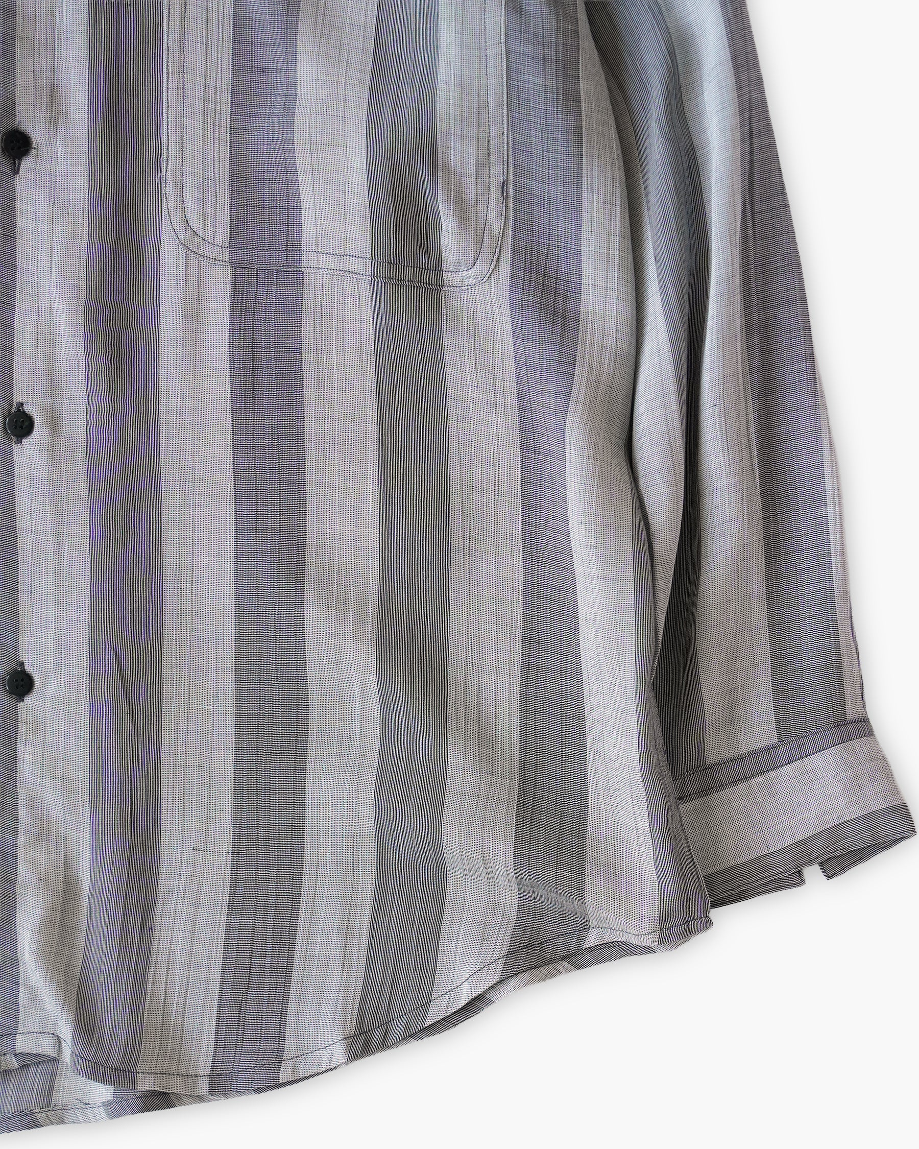 "GOOUCH" 100% Viscose Sheer L/S Shirt