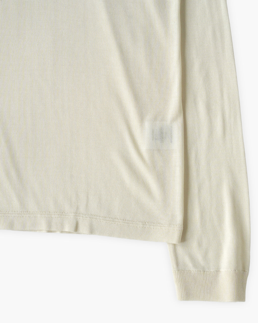 100% Washable Silk Tee L/S - Ivory