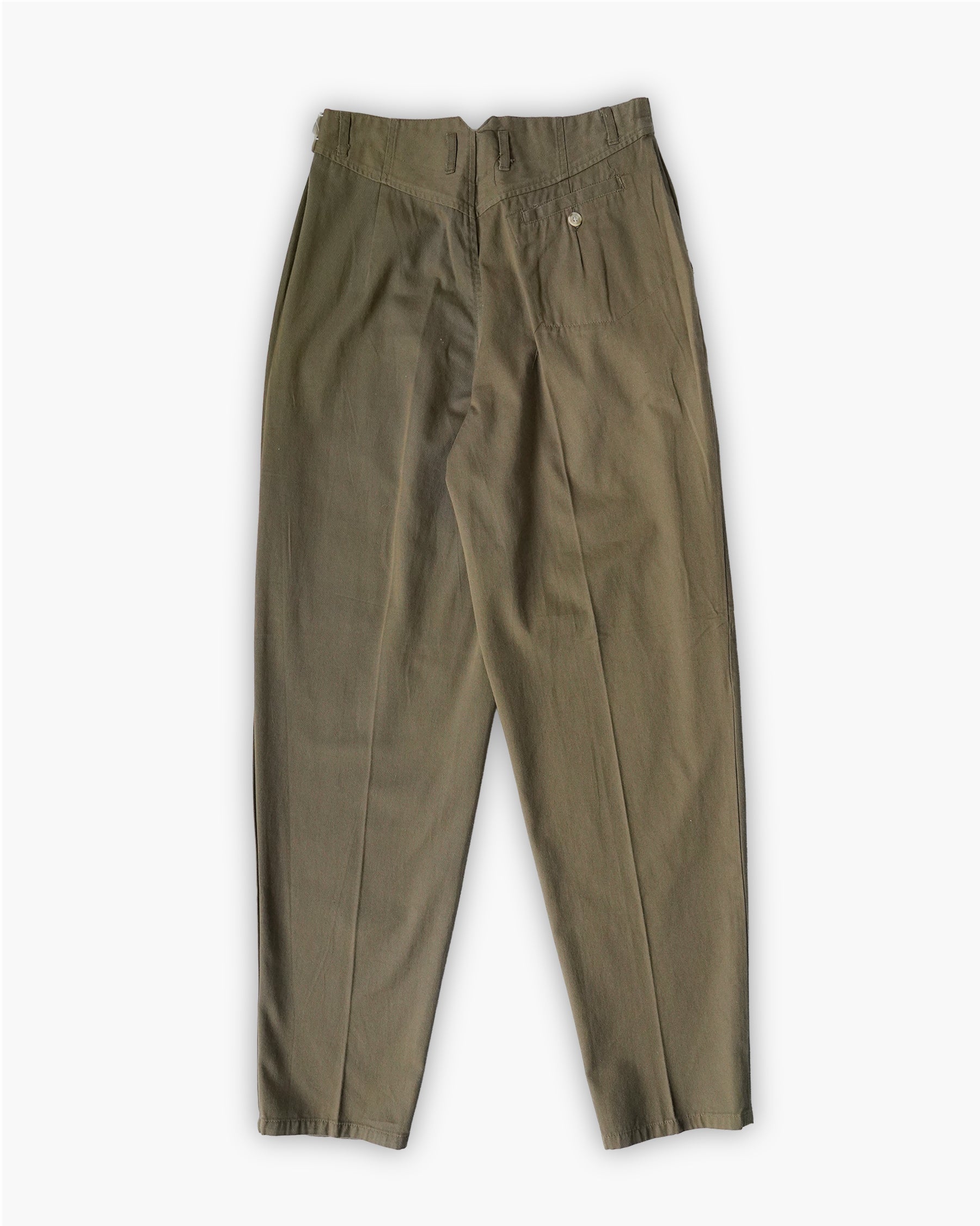 "Woolrich" Cotton Tuck Trousers - Beige