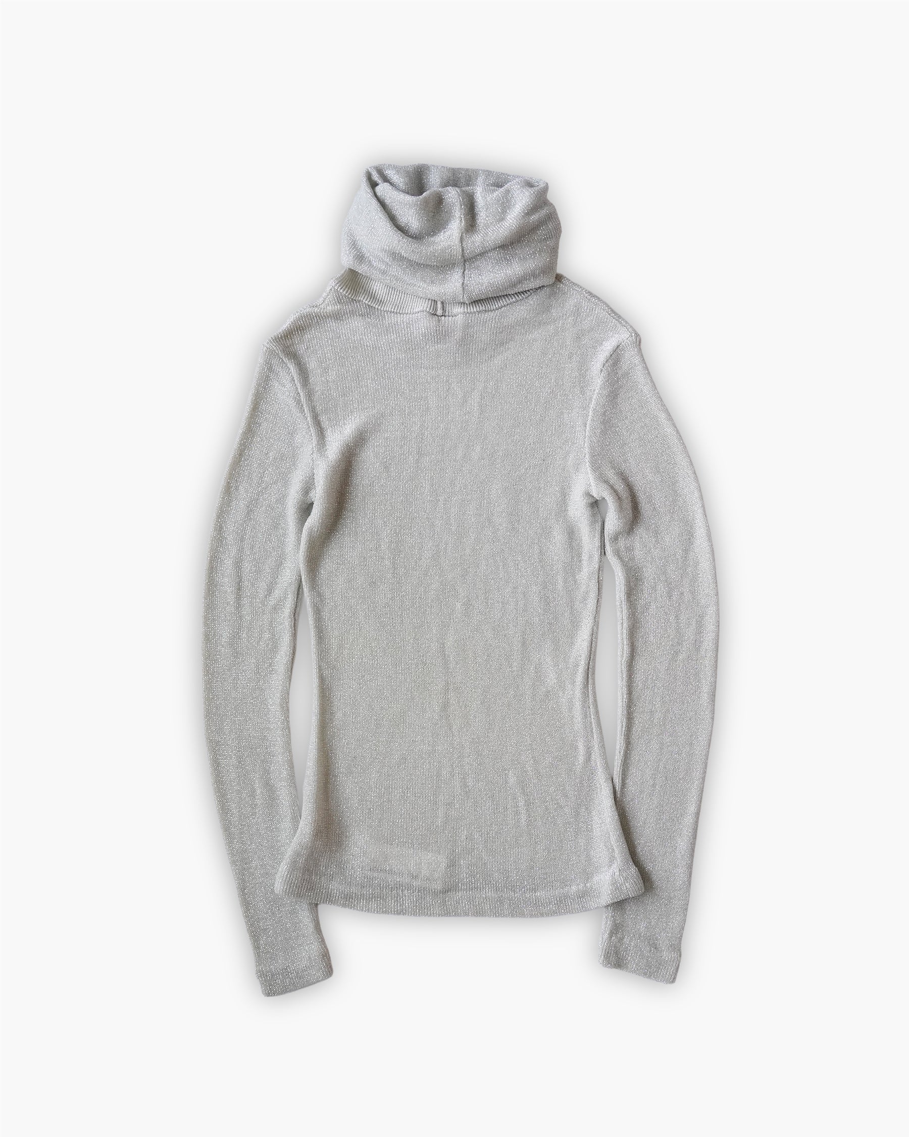Metallic Turtleneck Knit