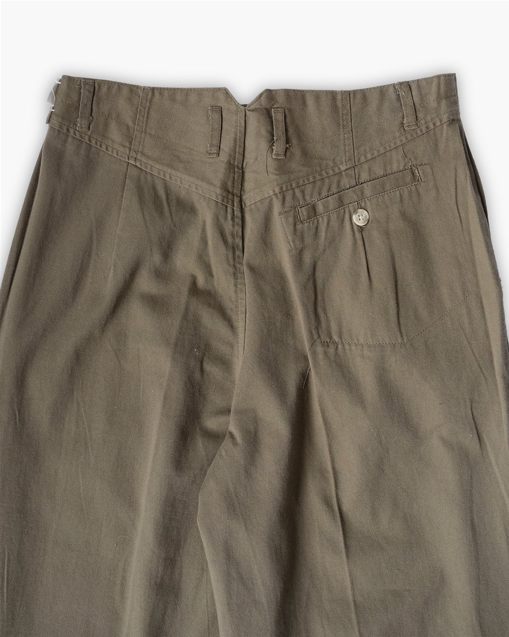 "Woolrich" Cotton Tuck Trousers - Beige