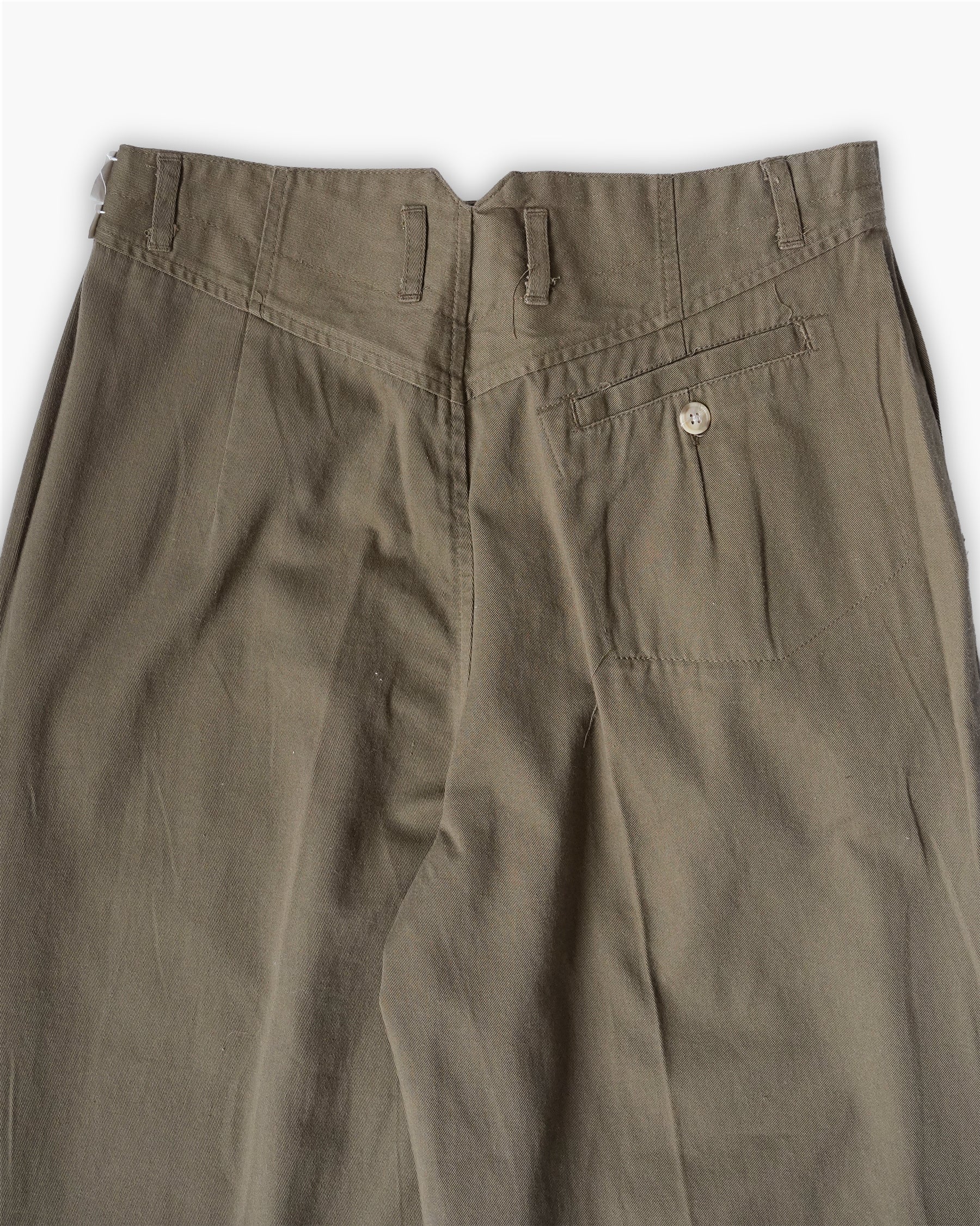 "Woolrich" Cotton Tuck Trousers - Beige