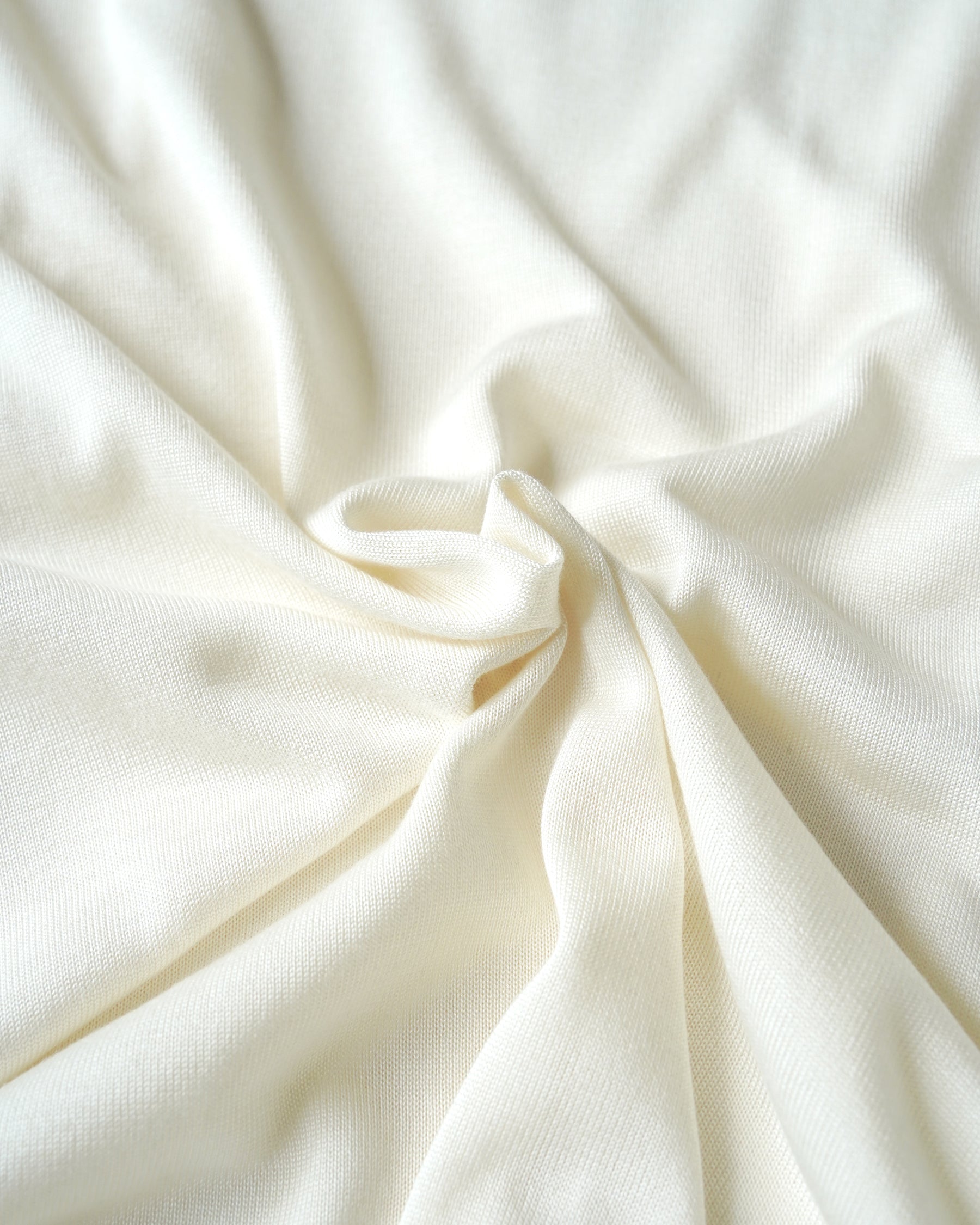 100% Washable Silk Tee L/S - Ivory