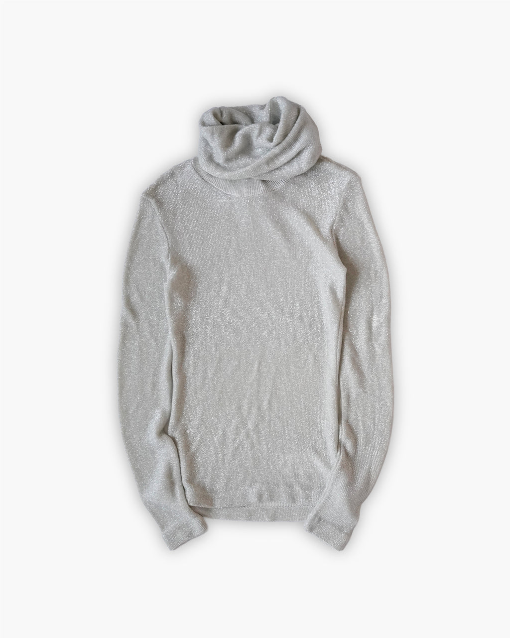 Metallic Turtleneck Knit