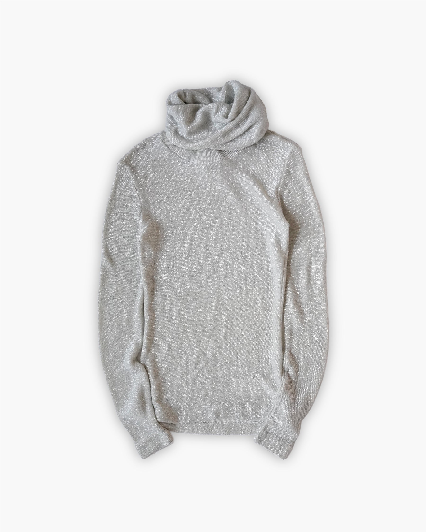 Metallic Turtleneck Knit
