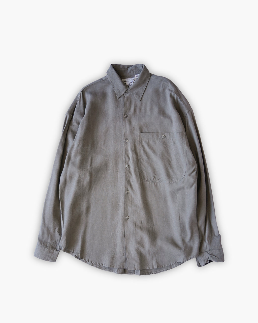 "GOOUCH" 100% Rayon Pigment Dye Shirts - Gray