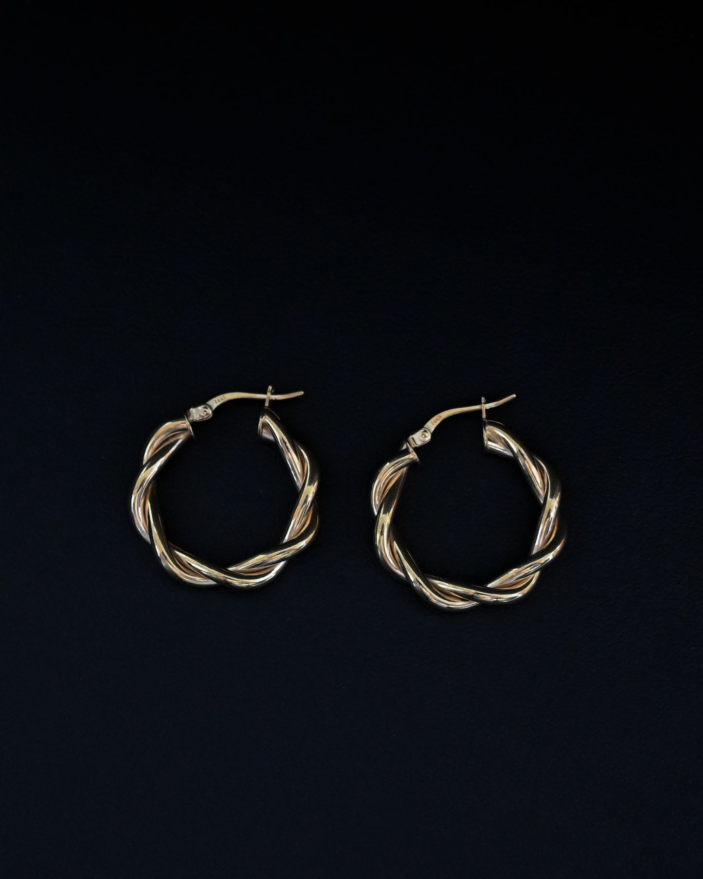 Twisted 14K Hoops