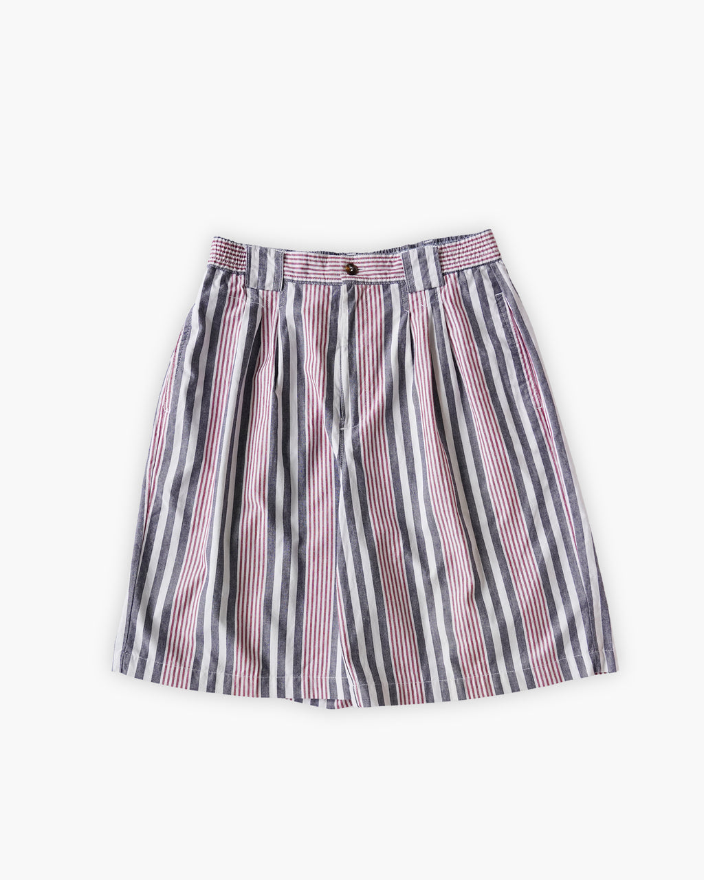 Multi Stripe Pleated Shorts
