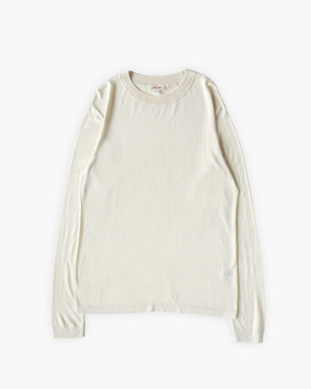 100% Washable Silk Tee L/S - Ivory