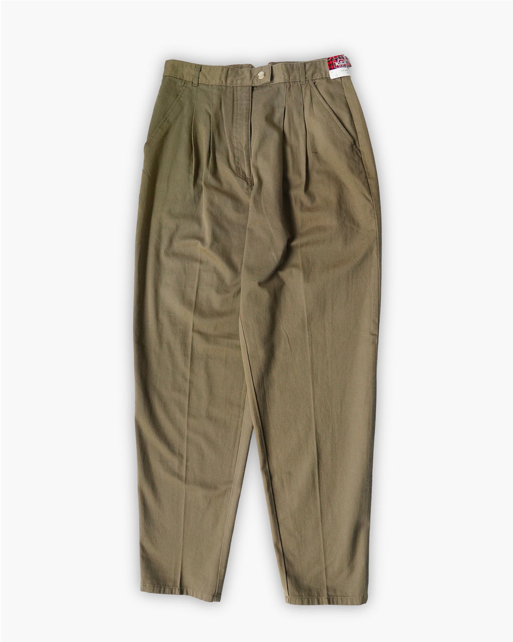"Woolrich" Cotton Tuck Trousers - Beige