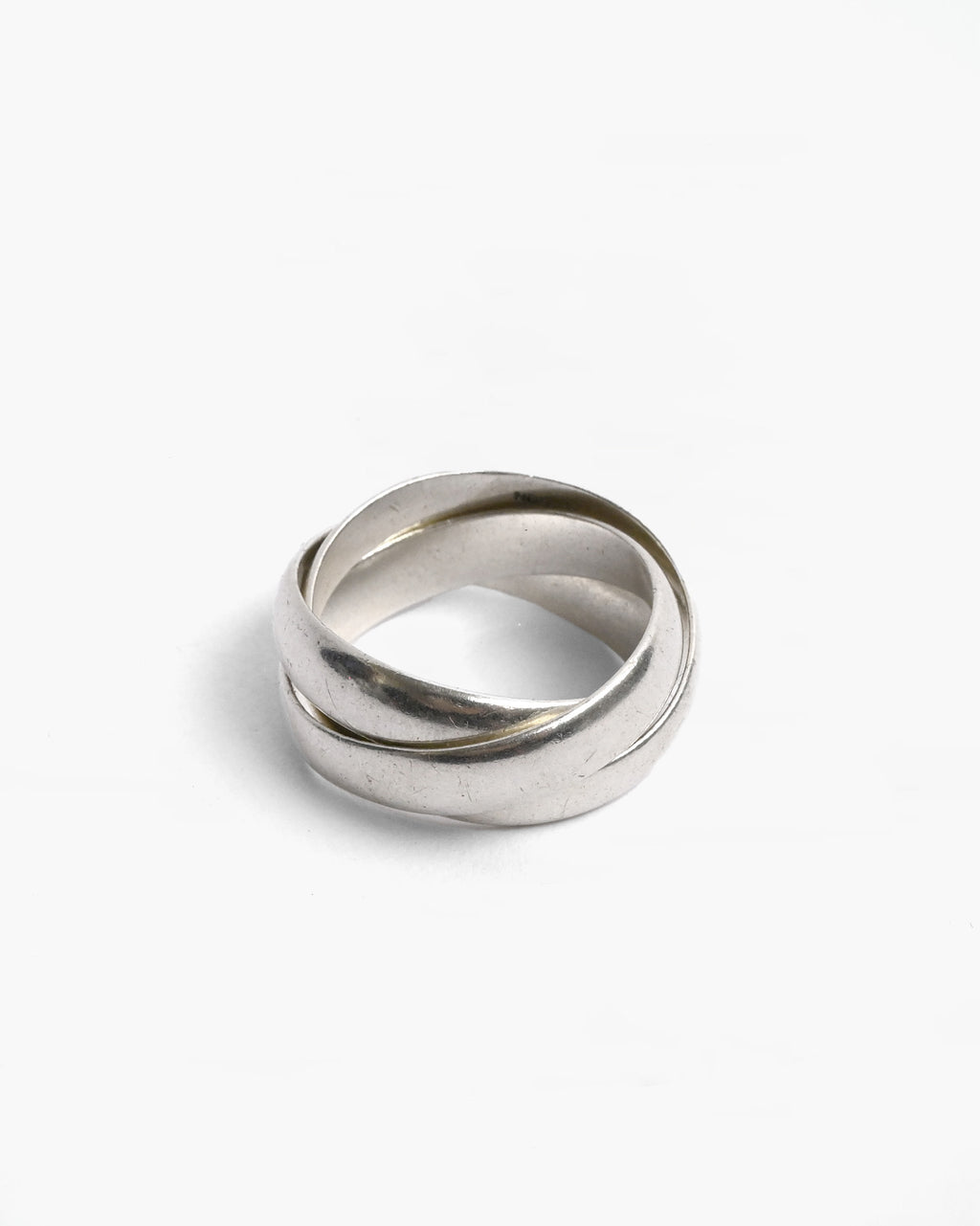 Interlocking Thick Band Ring - 14号