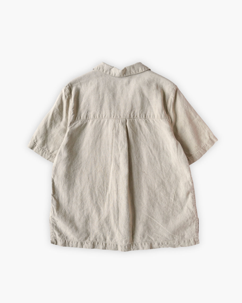100% Linen Open Collar S/S Shirt